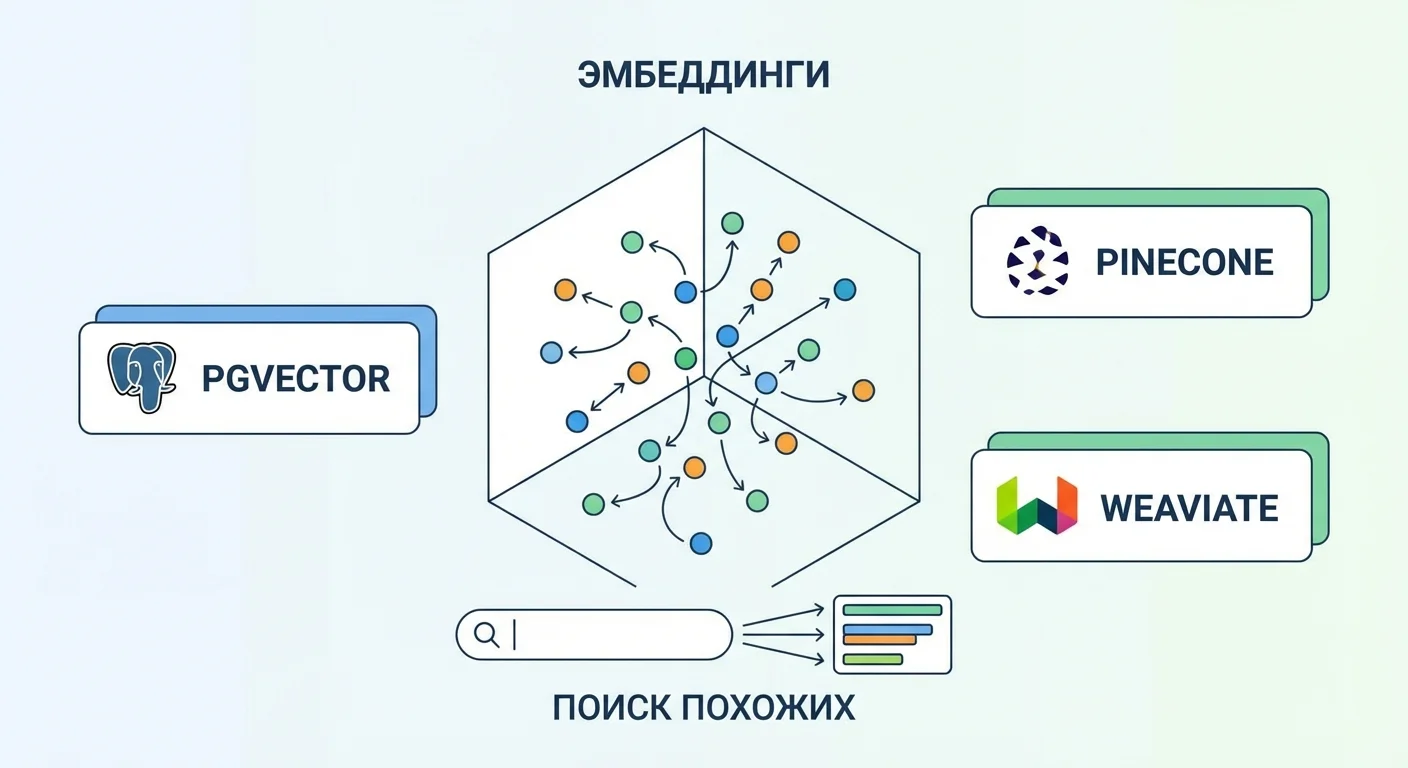 Векторные базы данных: pgvector, Pinecone и Weaviate