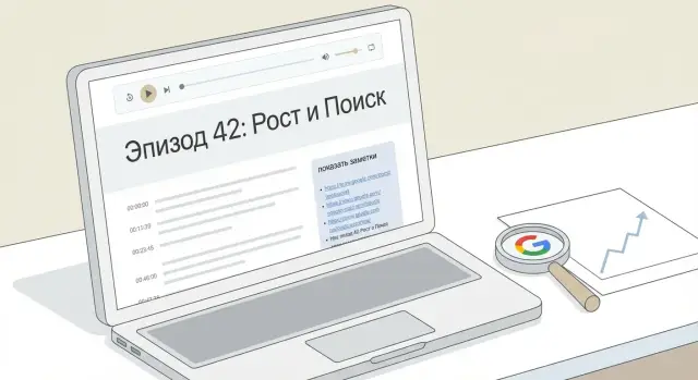Страницы эпизодов подкаста, которые растут в Google