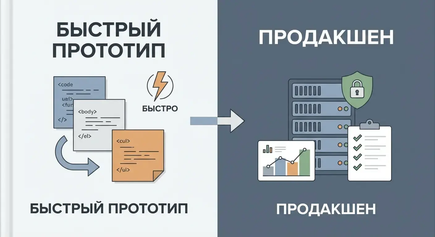 Когда закончить вайб‑кодинг и готовить продукт к продакшену