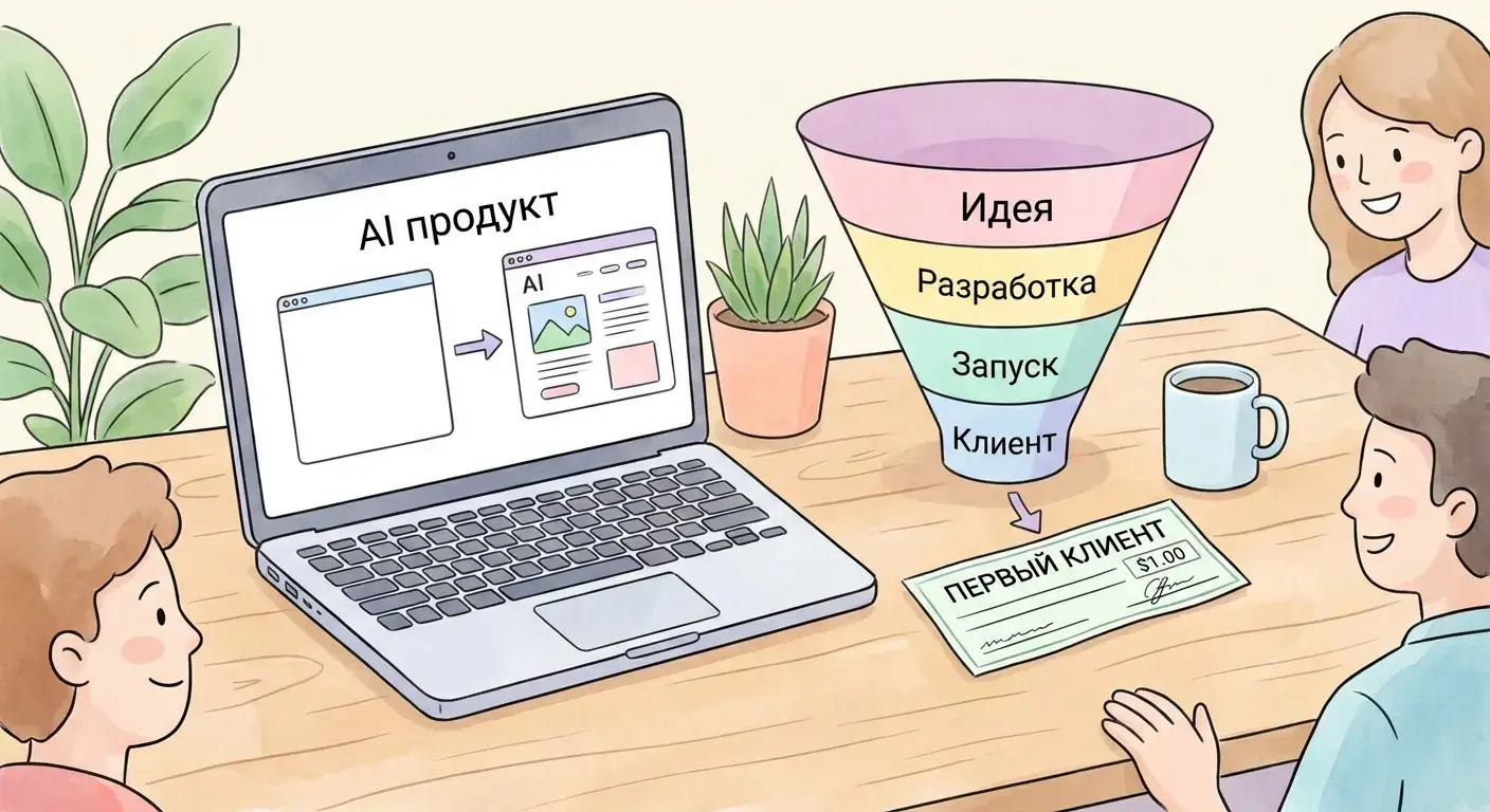 От нуля до первых платных клиентов: продукт, сделанный AI