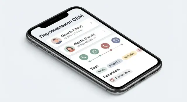 Как создать мобильную персональную CRM с историей контактов